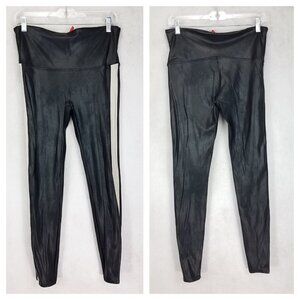 SPANX Size XL Side panel Pull-on Leggings Black/Ivory
